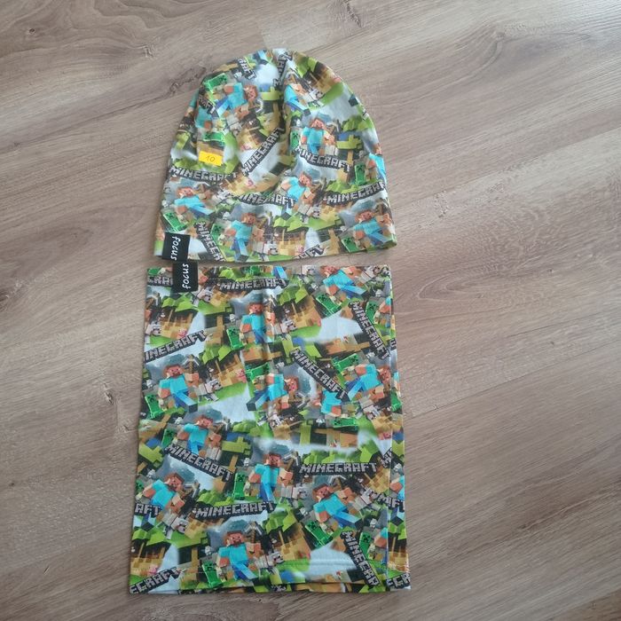 Czapka i komin minecraft, rozmiar 52/54