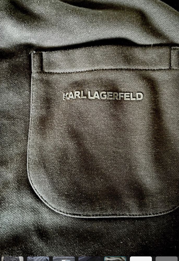 Karl Lagerfeld czarne spodnie r XL