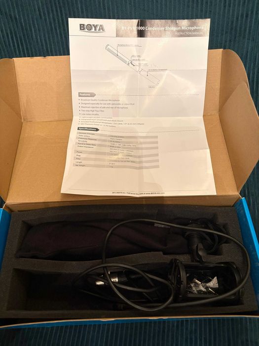 Mikrofon pojemnościowy BOYA BY- - Stan IDEALNY