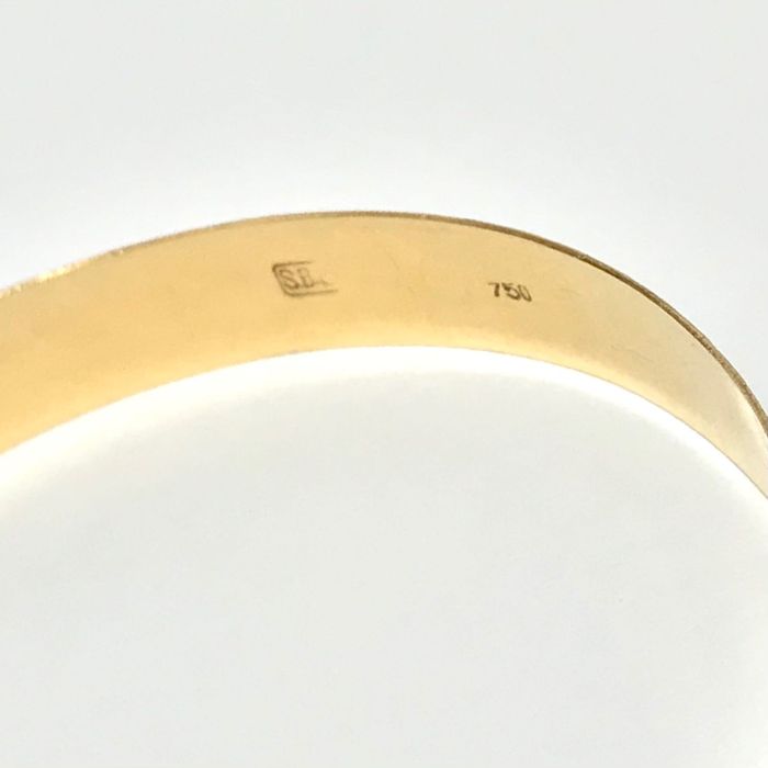 Złota BRANSOLETKA damska 750 18K sztywna CUDOWNA