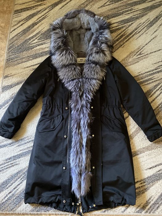 Парка с чернобуркой р S-M