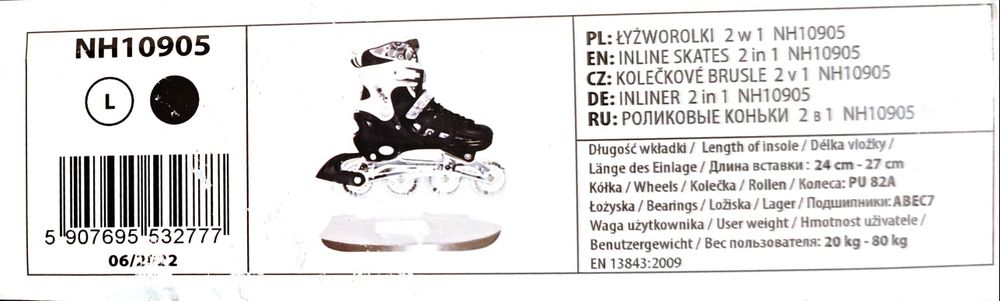 Łyżworolki regulowane