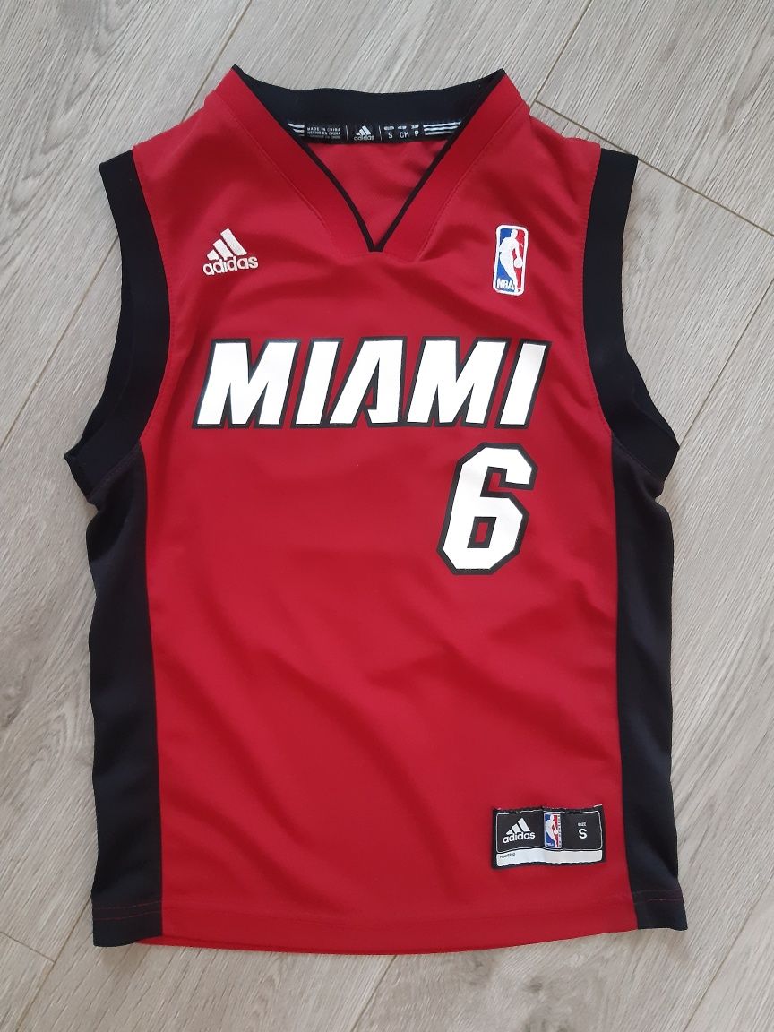 Koszulka chłopięca Adidas roz. S NBA LeBron James Miami Heat