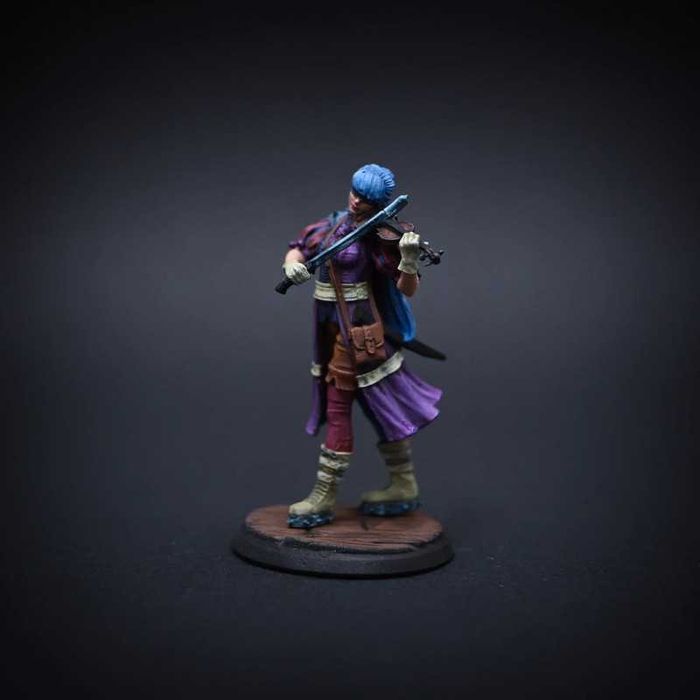 Figurka D&D, RPG, bard, skala 32 mm, ręcznie malowana, handmade