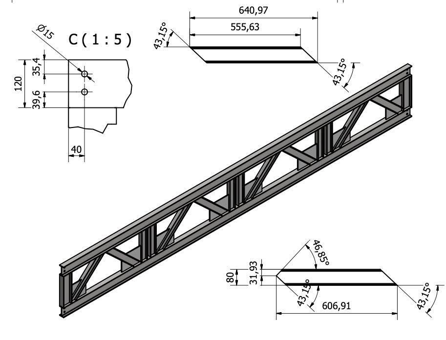 Antresola Modułowa Stalowa  (3m prześwitu) 1500 kg/m2 - 180m2 komplet