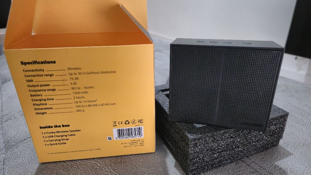 Coluna Bluetooth compacta