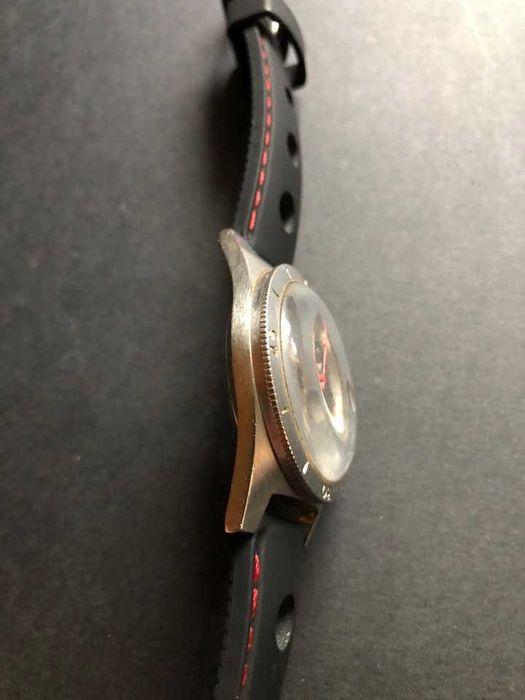 cauny caunymatic automático 25 rubis antigo relógio todo em aço pulso