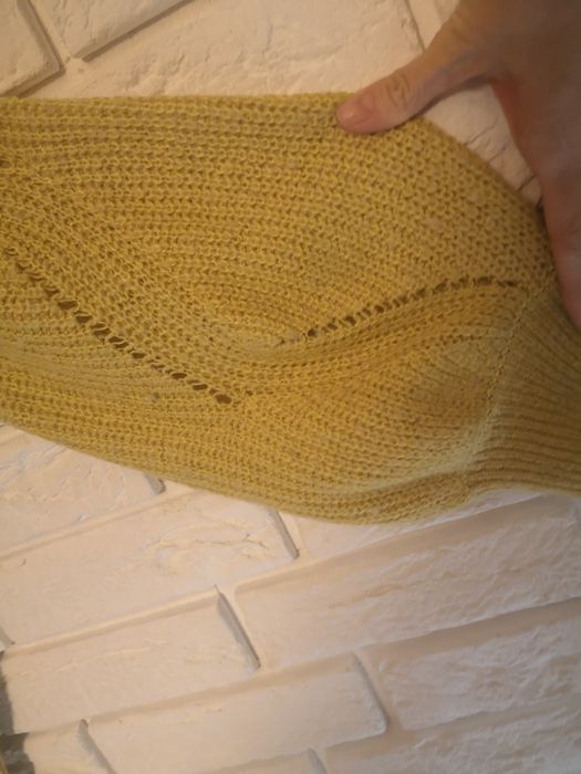 Sweter ażurowy żółty rozm. M/L