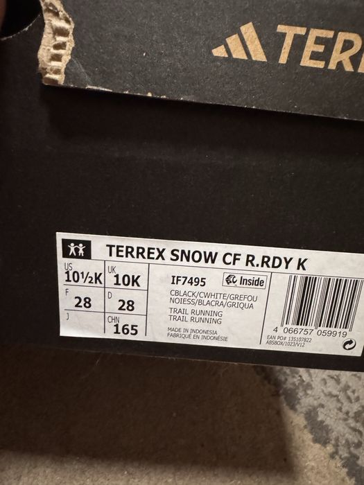 Дитячі зимові черевики adidas terrex 28 р на ногу 16,5/17 см