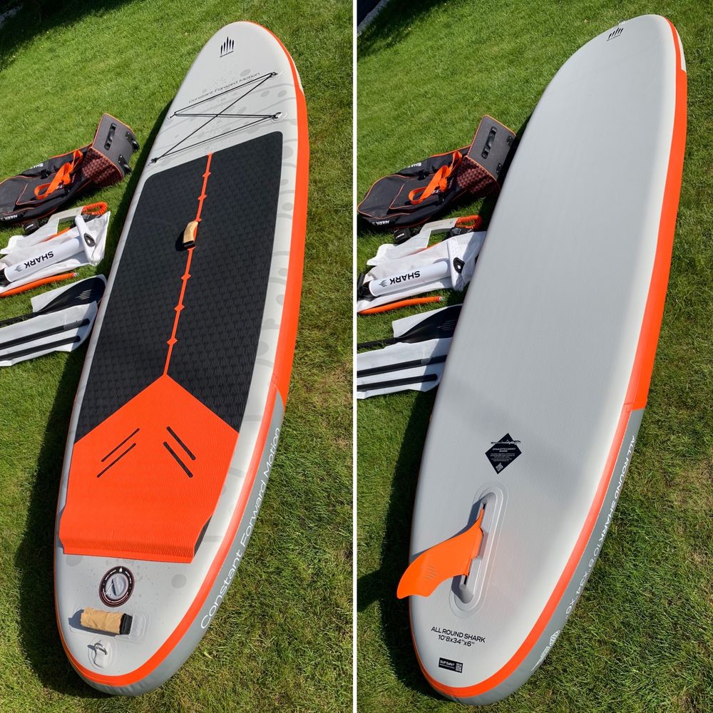 NOWA 2024r. deska SUP 10,8 wiosło carbon SHARK 25PSI gwarancja 3 LATA