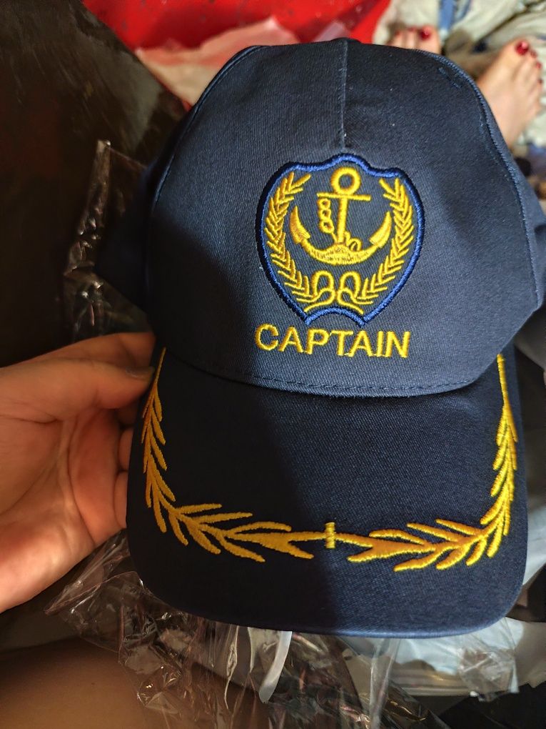 Кепка мужская капитан синяя на липучке сзади Capitain