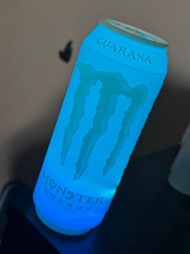 Candeeiro lata monster com led