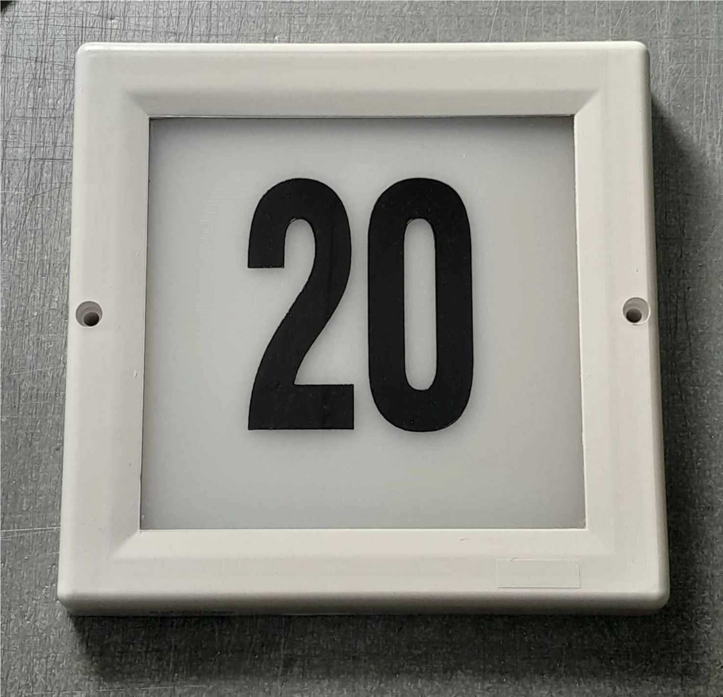 Podświetlany numer domu LED czujnik zmierzchu 4W plafon kinkiet