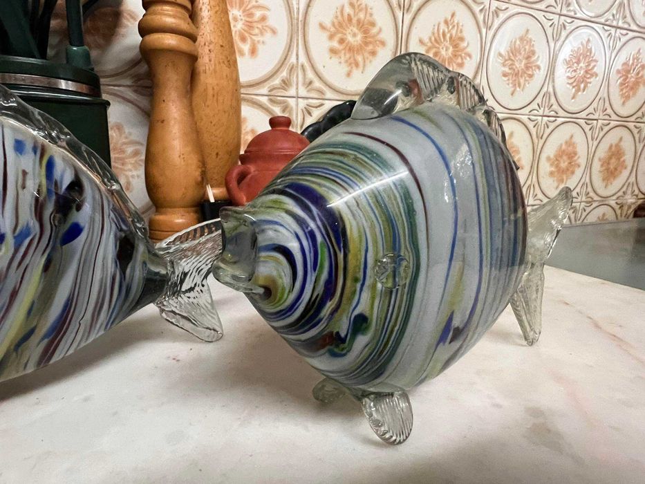 Italian Murano Glass Fish Vintage 1980