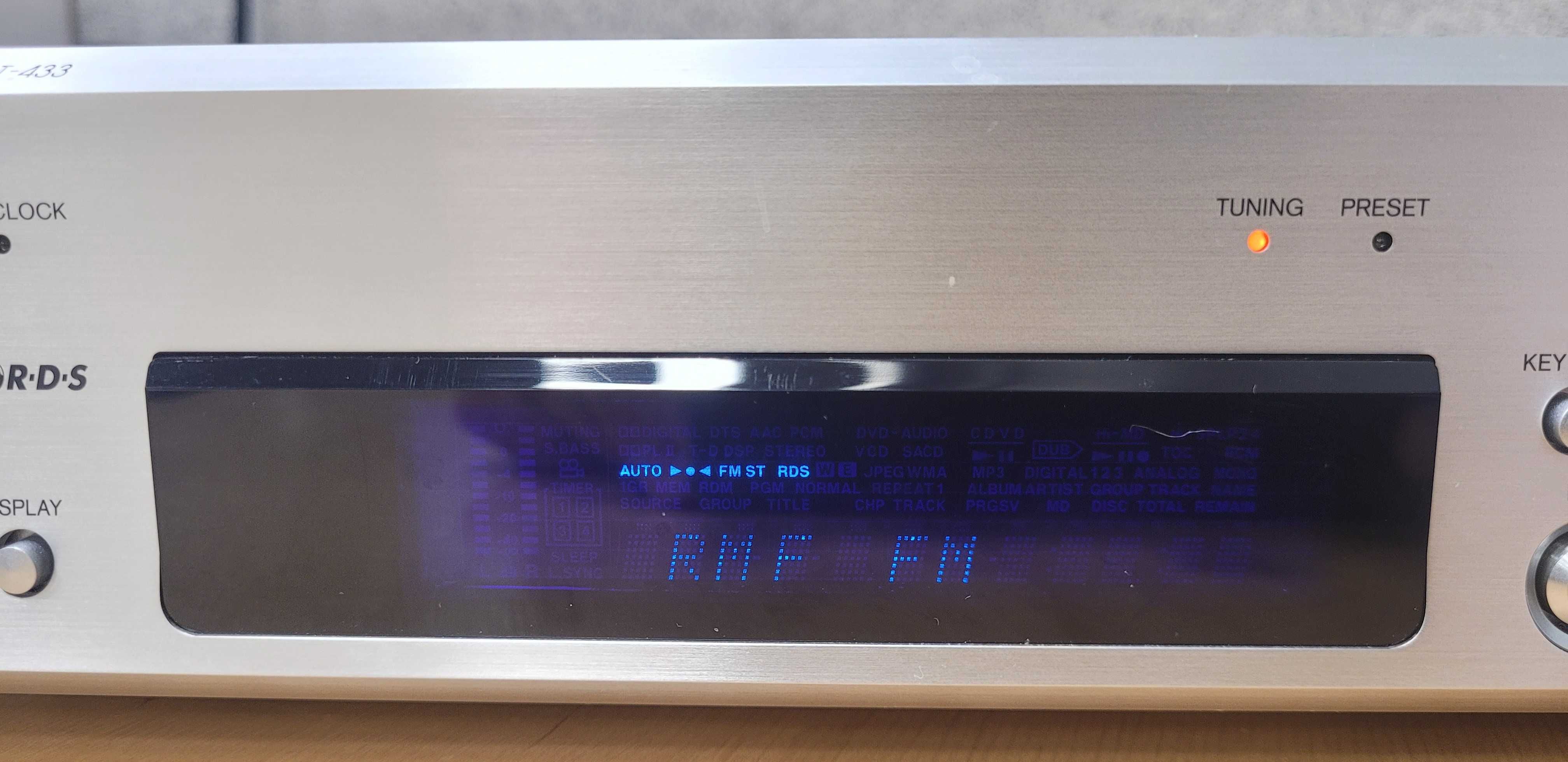 ONKYO T-433 tuner radiowy - srebrny - sprawny