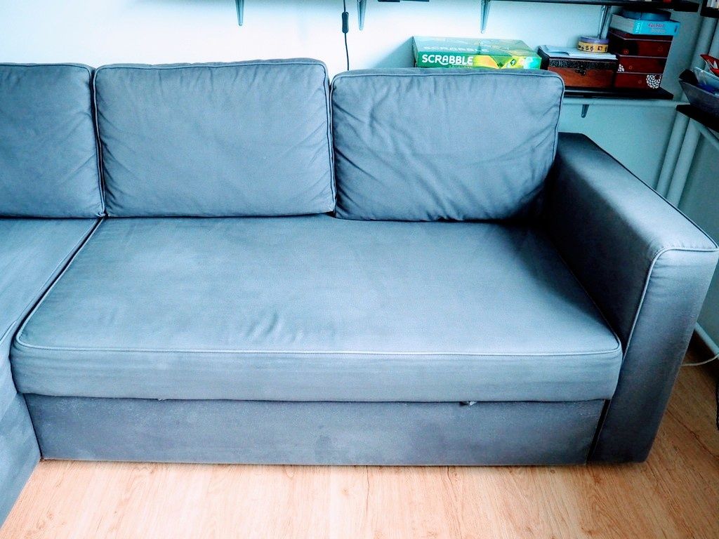 Narożnik sofa łóżko IKEA szary porządny od dziecka z pokoju ,nastolatk