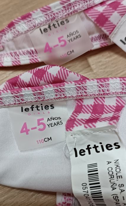 Lefties 110 strój kostium kąpielowy różowy bikini dla dziewczynki nowy