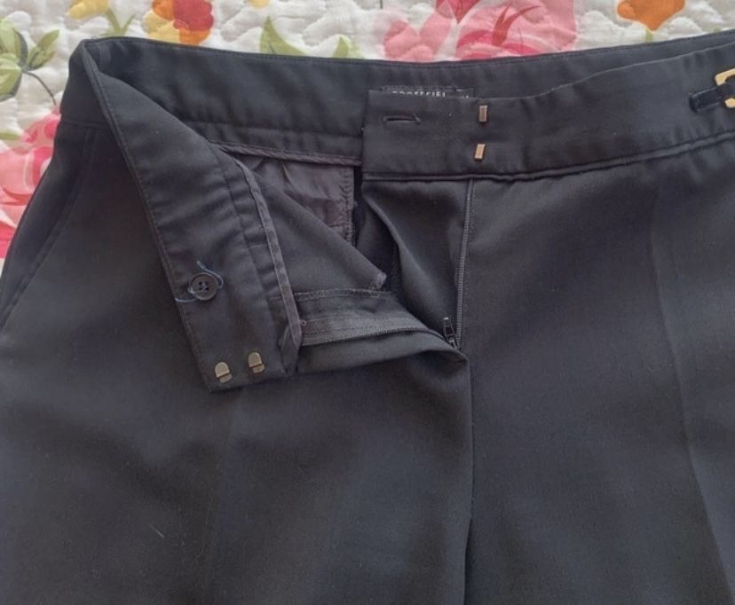Calças “Cortefiel” tamanho 44 pretas perna larga