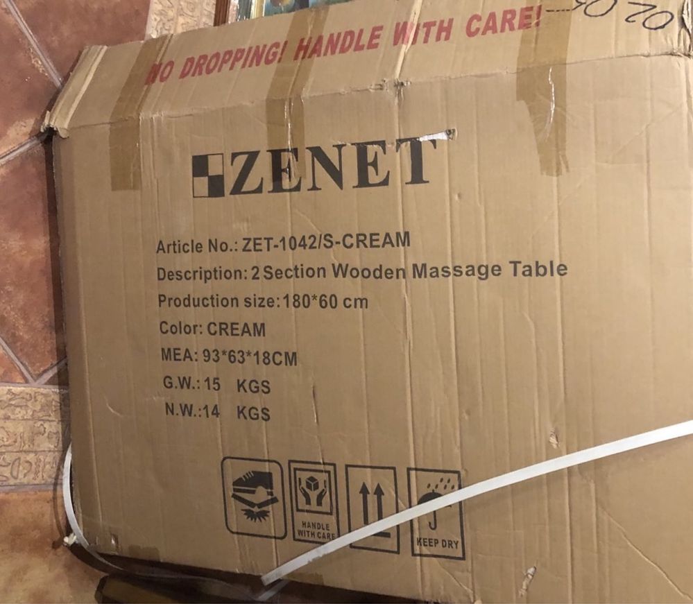 Zenet масажний стіл ZET-1042/S-CREAM