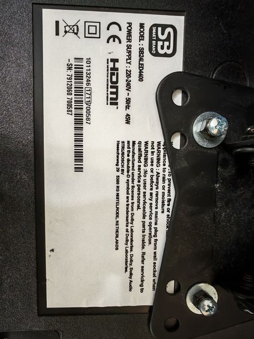 Телевізор, монітор 24" з кріпленням