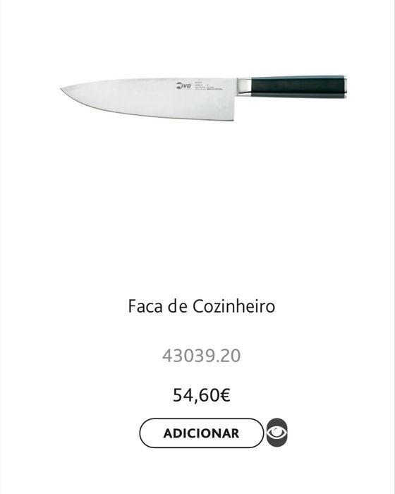 Faca de ivo cutelarias