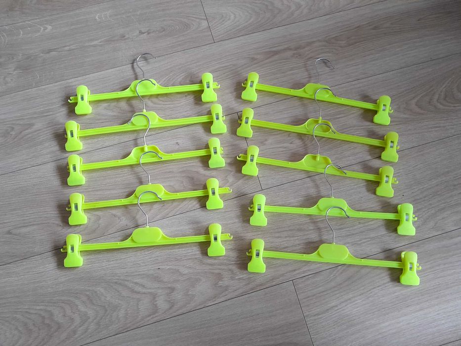 10szt Wieszak na spódnice spodnie z regulowanymi klipsami