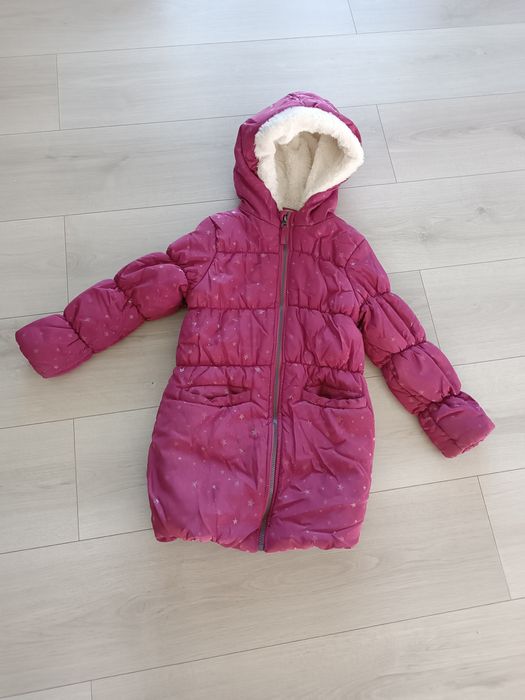 Kurtka płaszczyk dziewczęca zimowa 122 cm