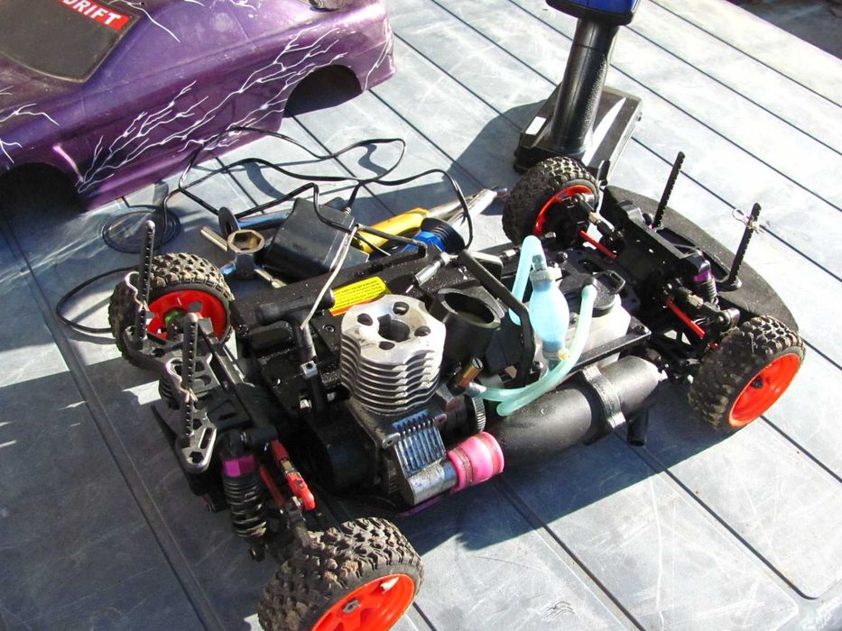 Samochód autko RC spalinowe NITRO na pilota zdalnie sterowany - zestaw