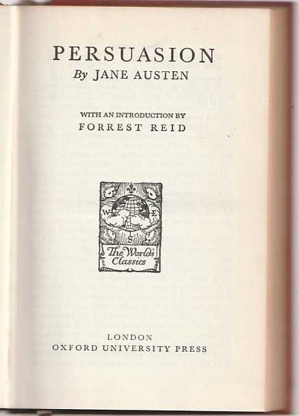 Persuasion - The World's Classics-Jane Austen-Oxford