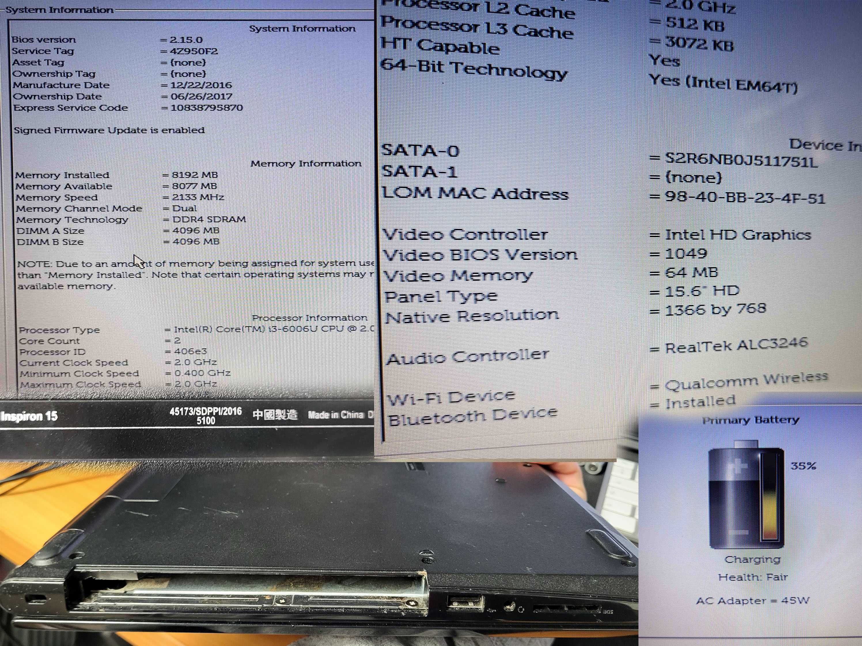 laptopy Dell i Toshiba i3, ram, ssd