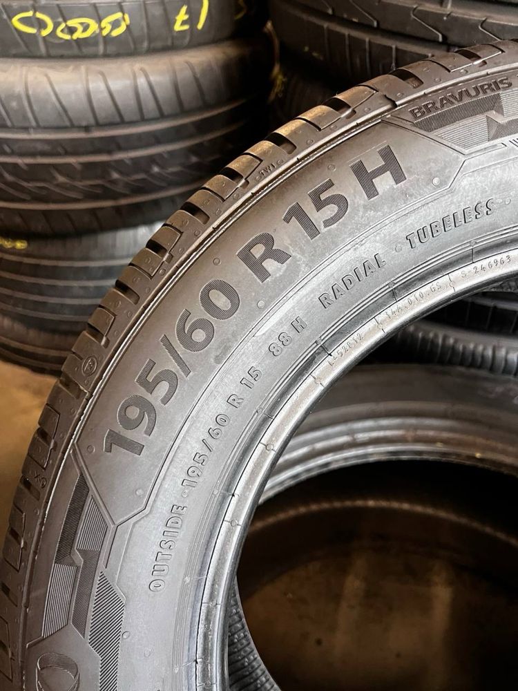 Шини Літні 195х60хR15 BARUM Bravuris 5 / 2шт / 7.8мм Залишок / 2021р