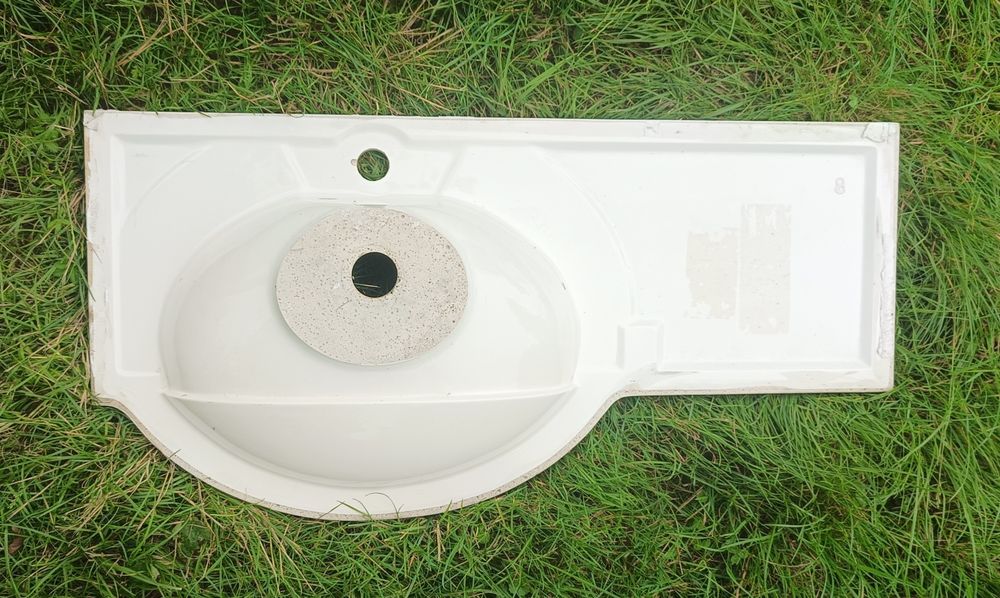 Umywalka + 2 X szafka podwójna lany marmur i ceramika ciężka solidna