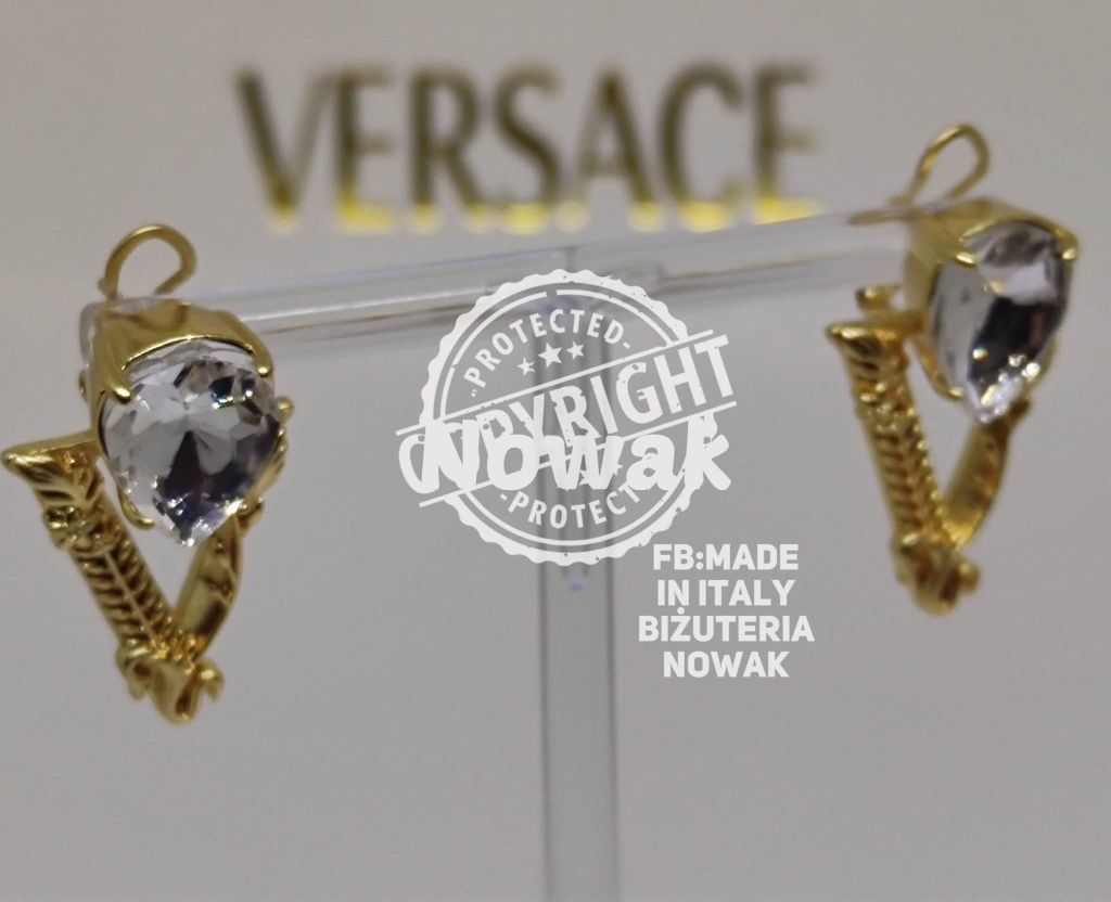 Kolczyki wiszące Versace crystal earrings