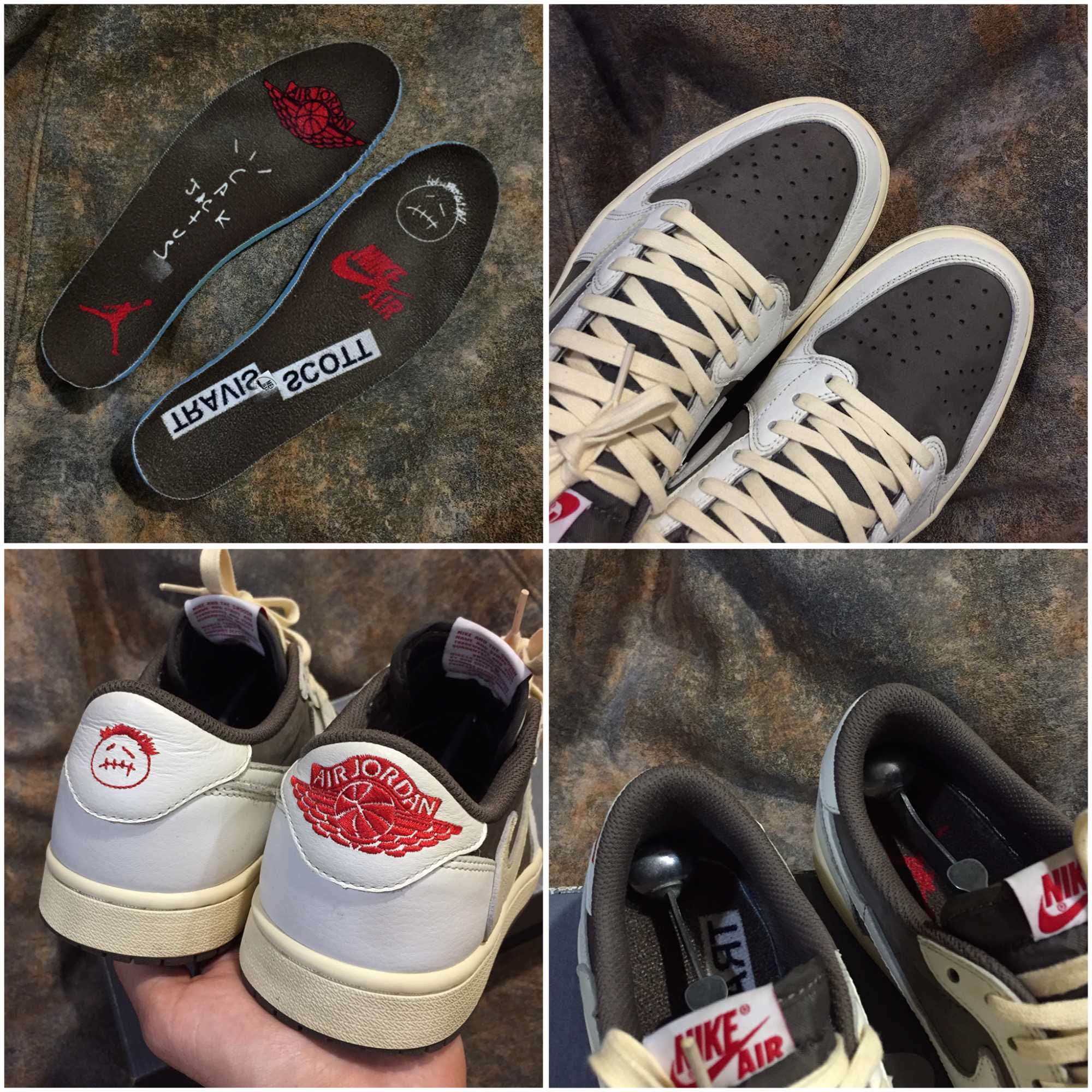 Кроссовки Jordan 1 Retro Low Travis Scott Reverse Mocha nike кросівки