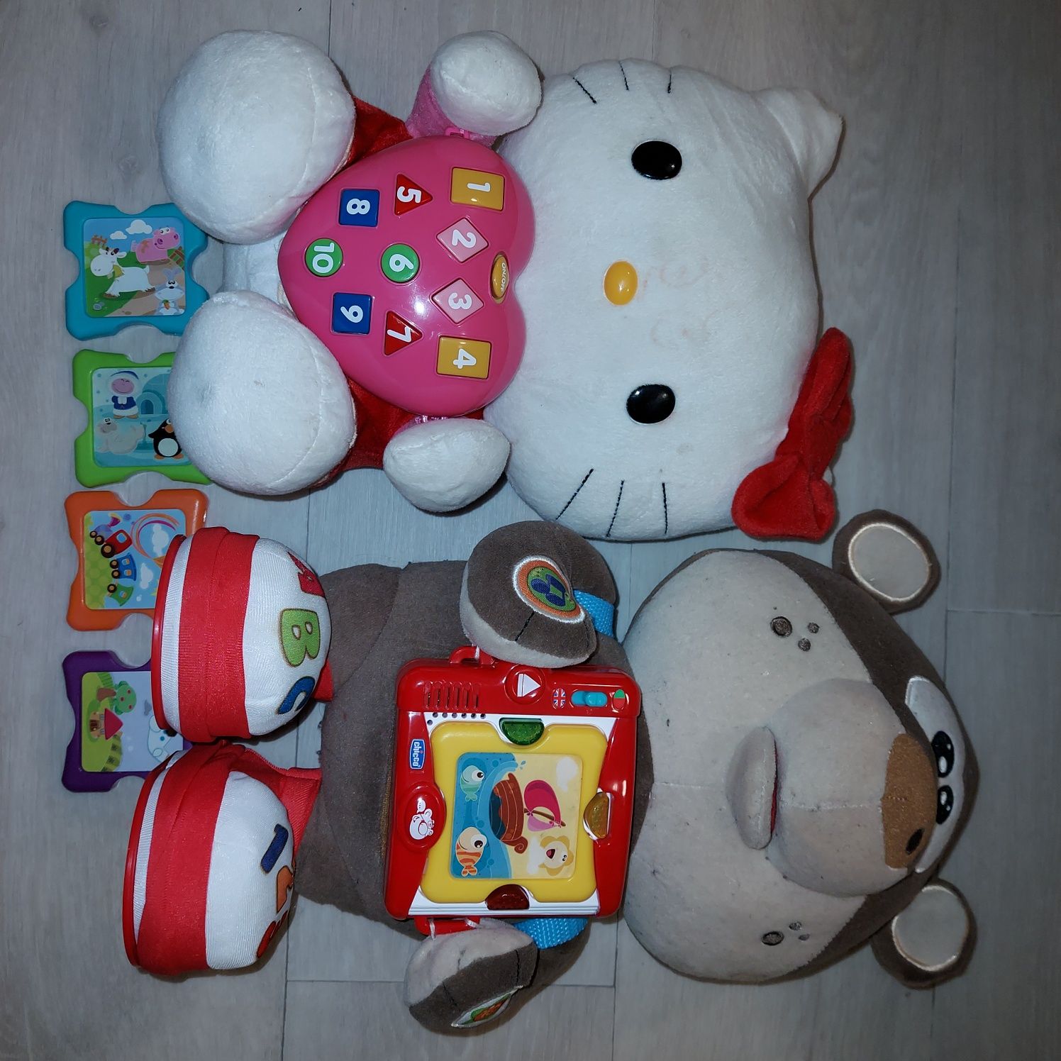 Conjunto de 2 peluches interativos