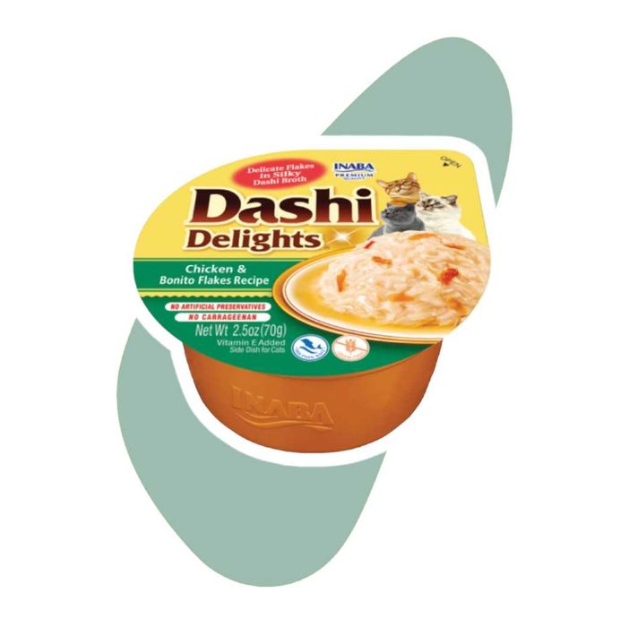 Inaba Dashi Delights Bulion o smaku kurczaka z płatkami bonito 6x70g