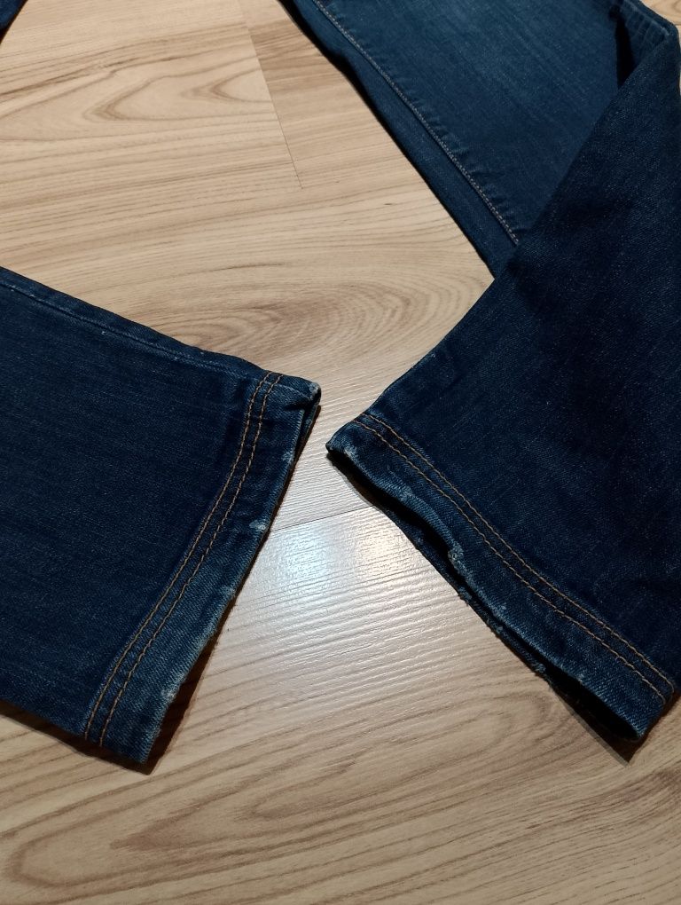 Granatowe Damskie Spodnie Jeansowe Dżinsowe Versace Jeans Couture