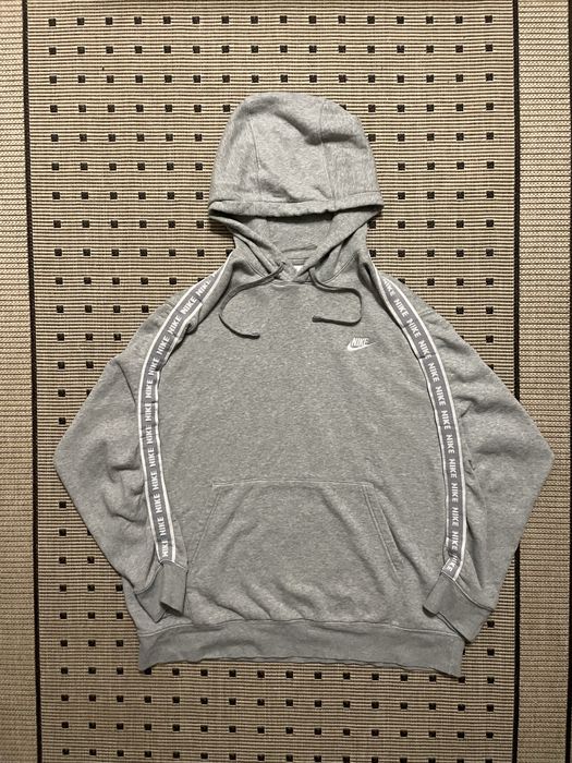 Базове сіре худі найк на лампасах nike basic grey hoodie lampass