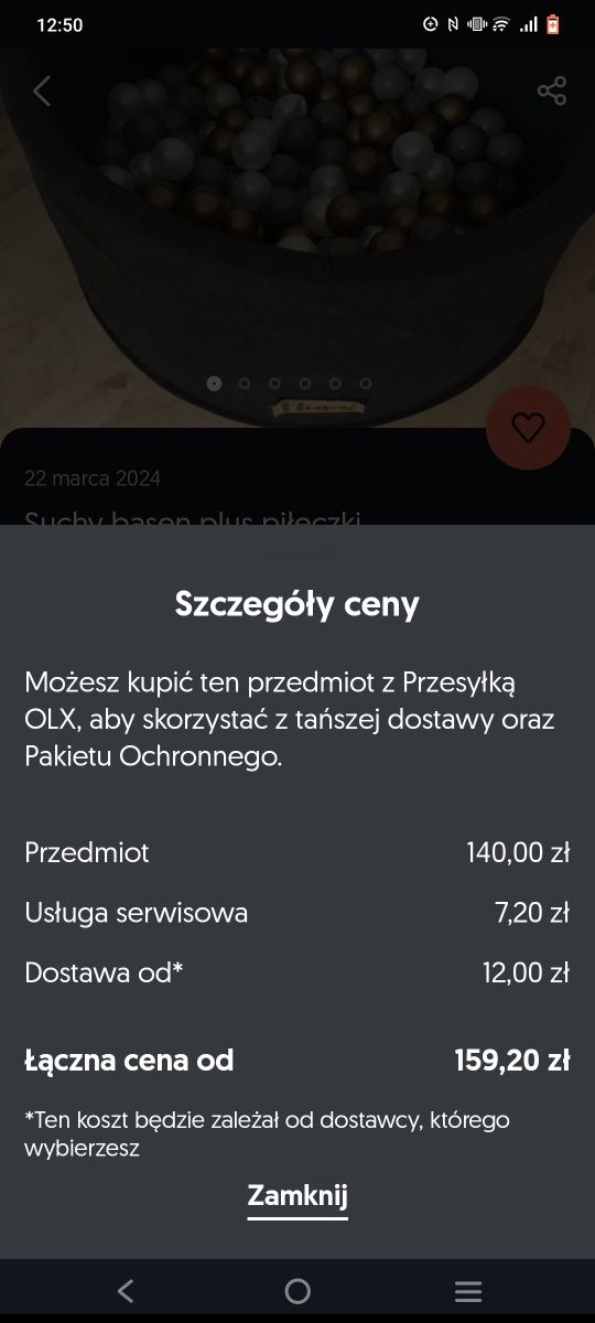 Suchy basen plus piłeczki