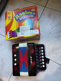 Гармонь аккордеон дитячий музичний інструмент іграшка
