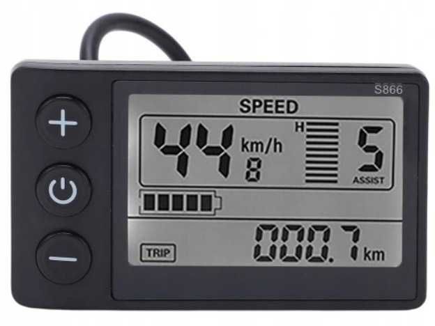 WYŚWIETLACZ S866 LCD 24V 36V 48V do roweru elektrycznego