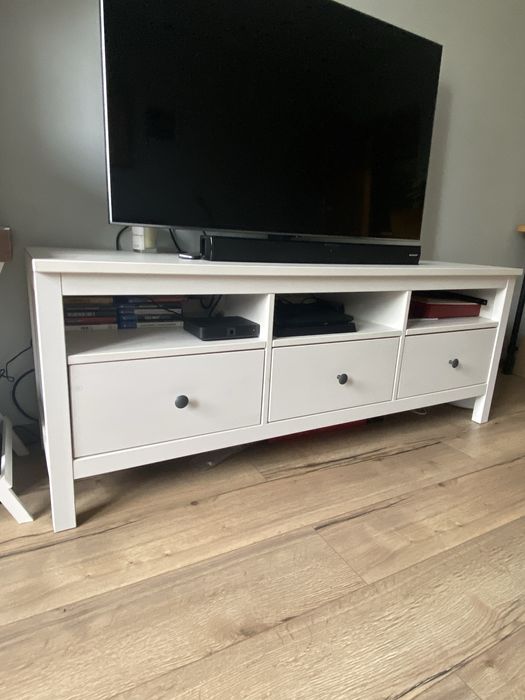 Komoda RTV stan idealny Hemnes Ikea sosnowa biała bejca