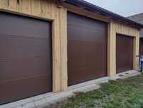 Brama garażowa segmentowa 2750x2125 brąz, biały, antracyt