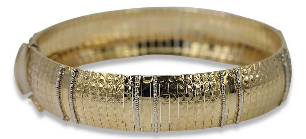 Złota bransoleta damska 14k 585 włoska cb161yw 15mm