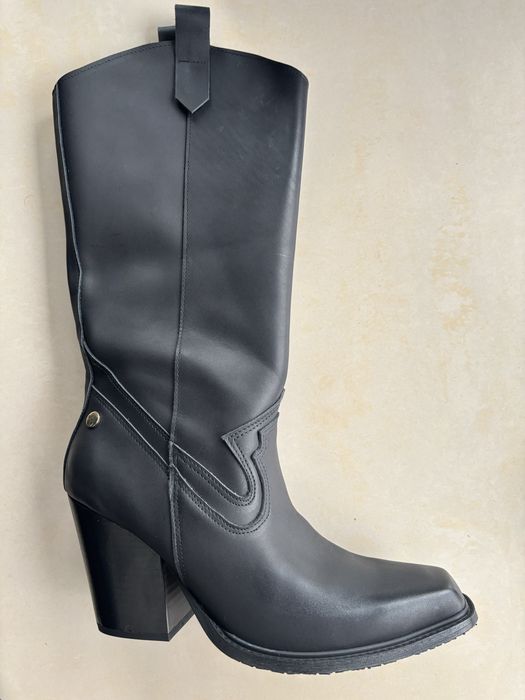 Beyco A.Pisarek czarne nowe kowbojki skorzane 41 kozaki botki skora