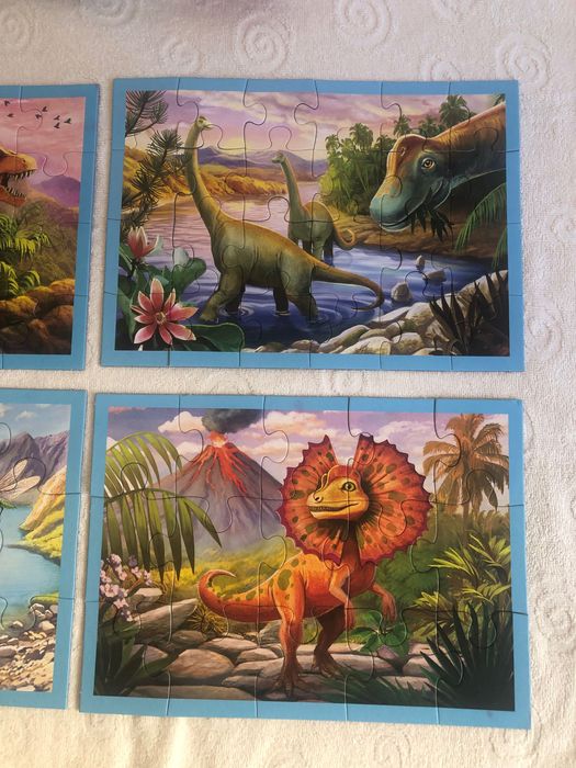 Puzzle dinozaury 4 w 1 (Trefl 34609) wiek 4+