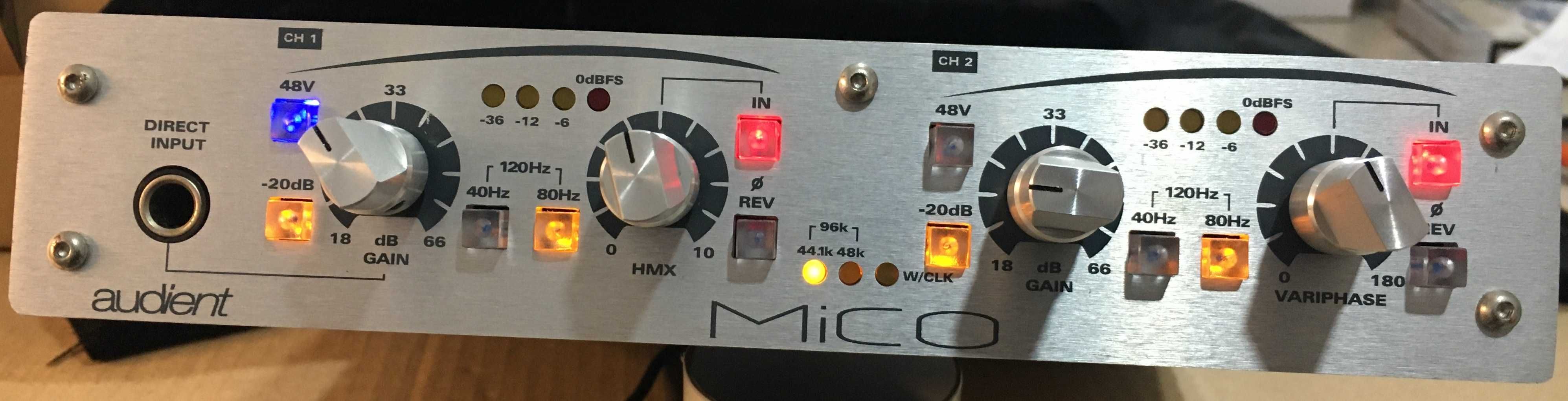 Audient Mico (préamplificador de dois canais)