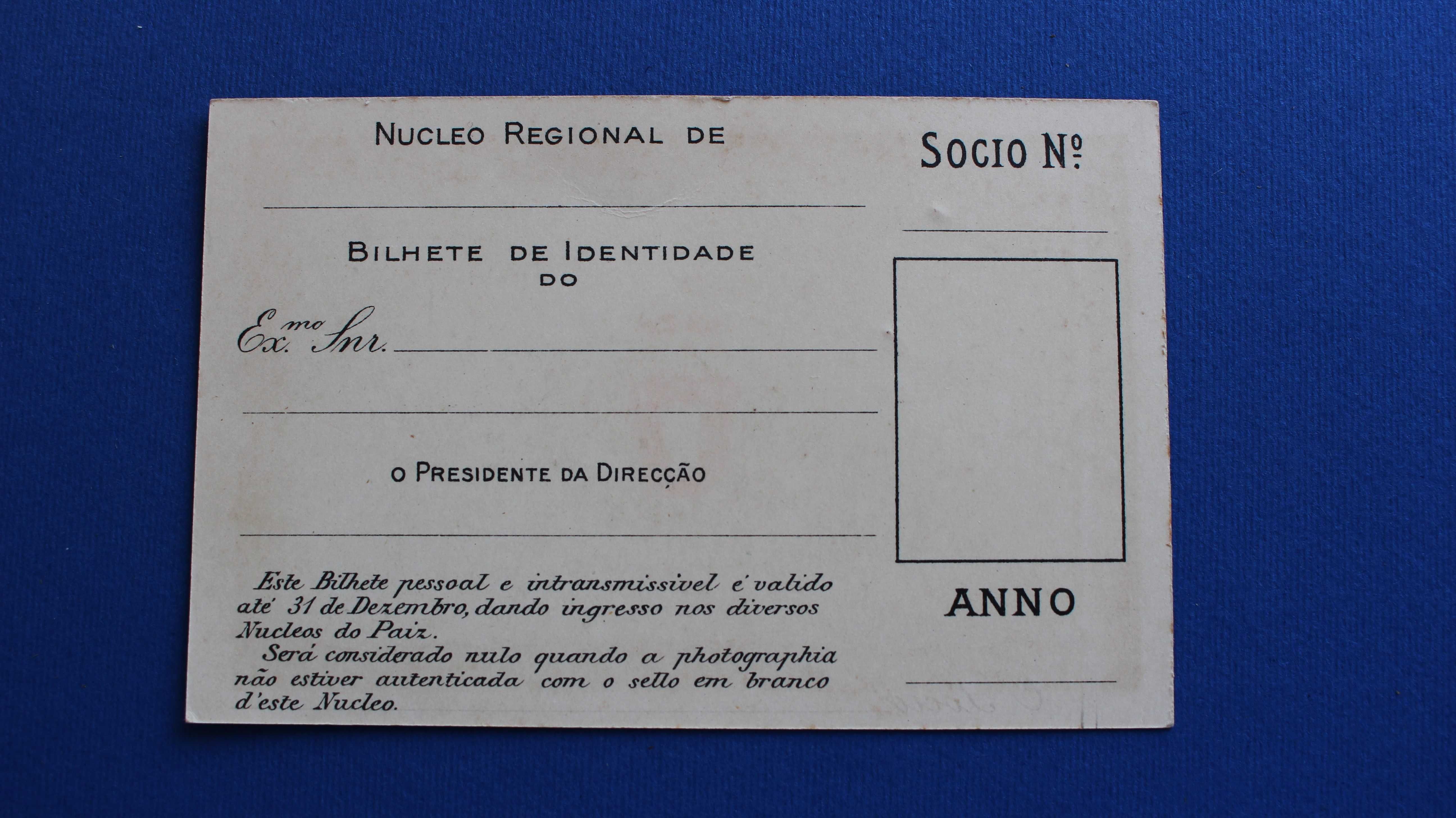Juventudes Monarchicas Conservadoras cartão de sócio em branco