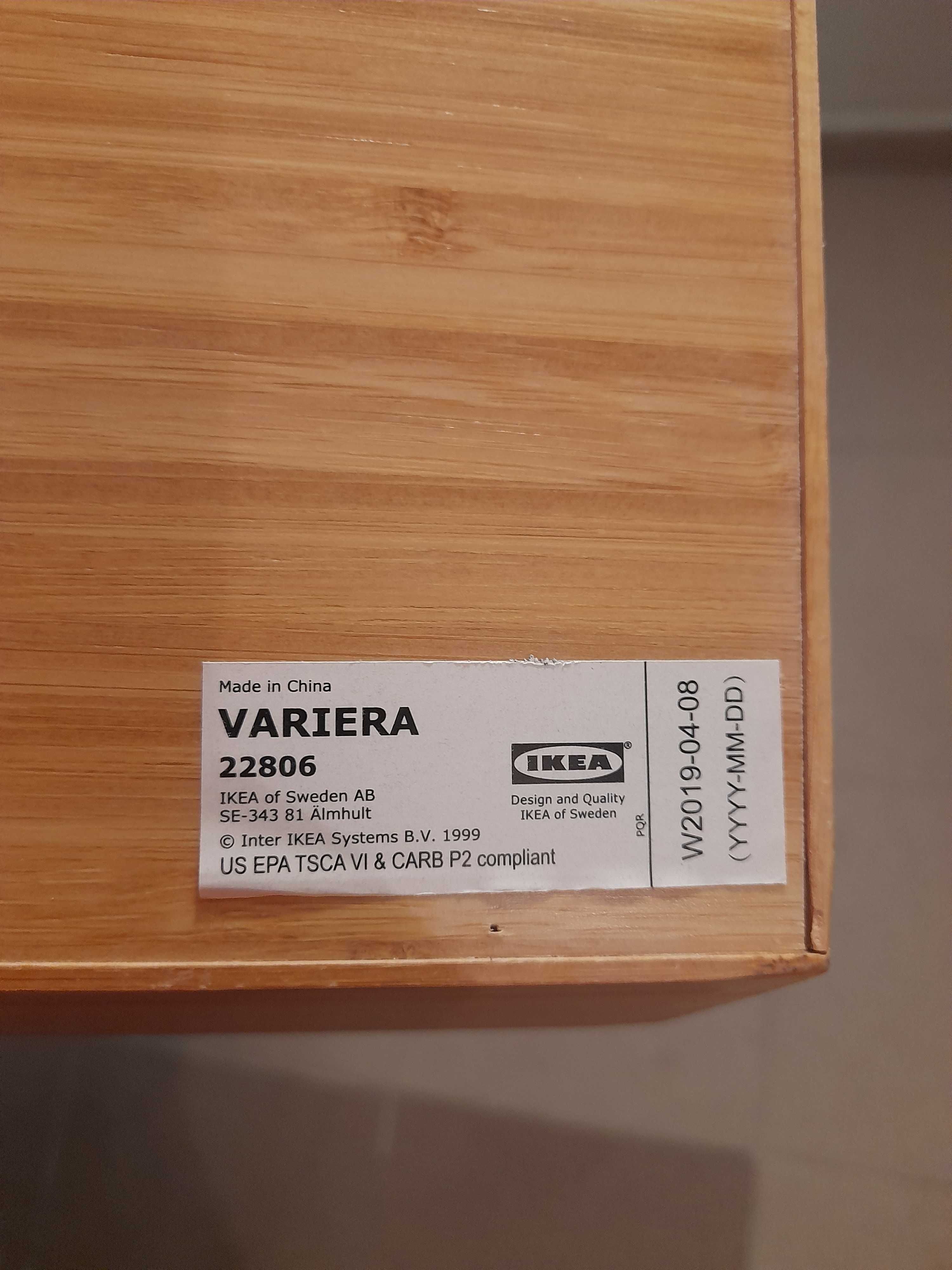 Tabuleiro p/talheres IKEA VARIERA, bambu claro, 52x50 cm