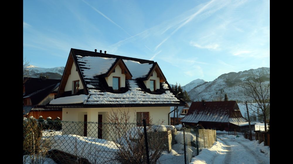 Domek z widokiem na góry, panorama, Zakopane